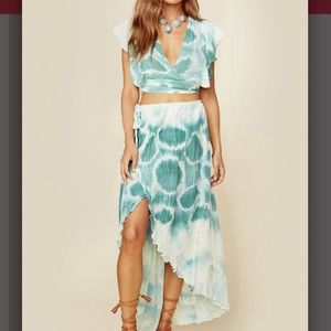 Jen’s Pirate Booty | Haitian Skirt in Blue Tie Dye